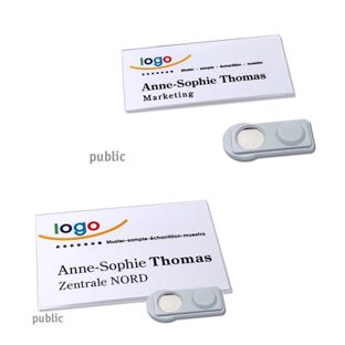 Name badges PUBLIC, magnetic 