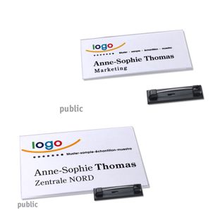 Name badges with pin PUBLIC 