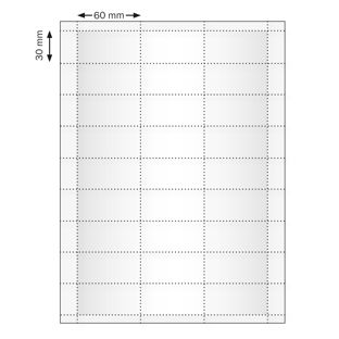 Print sheets, blank Urban 30, 60 x 30 mm 