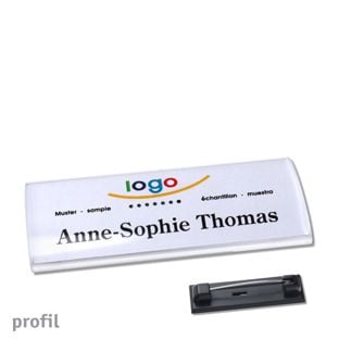 Name badges with pin PROFIL 75 x 27 mm 