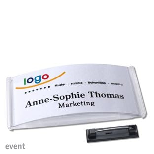 Name badges with pin event 75 x 37 mm 