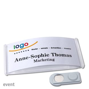 Name badges EVENT, magnetic 75 x 37 mm  | smag® Magnet 