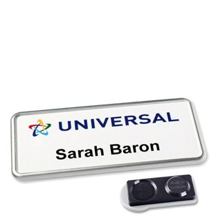Name badge Icon® with magnet stainless steel  | smag® magnet, extra strong 