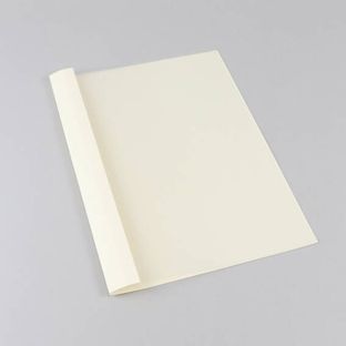 Eyelet folder A4, linen board, 10 sheets, raw white   | 1 mm