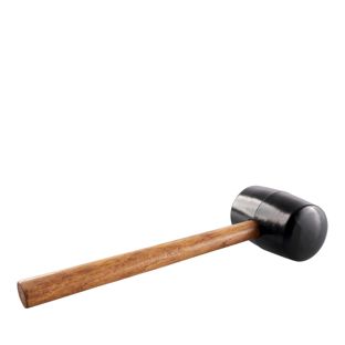 Gumová palice s dřevěnou násadou, hlava ⌀ 70 mm, 740 g 