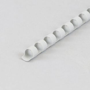 Plastic binder spines A4, round 8 mm | grey 
