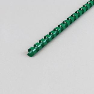 Plastic binder spines A4, round 12 mm | green 