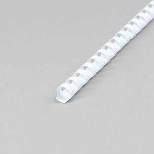 Plastic binder spines A4, round 14 mm | white 