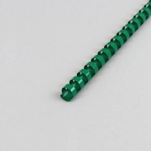 Plastic binder spines A4, round 14 mm | green 