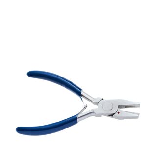 Coil crimper for plastic coils and metal combs 
