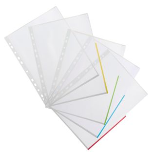 brochure pockets A4, half-sided signal edge 