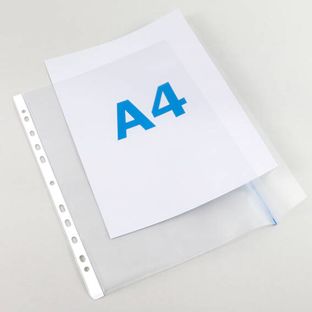 brochure pockets A4 with flap, full page colour blue 