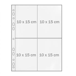 Sheet protectors A4 for 8 postcards 