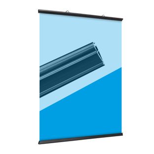Poster hanging rail sets, rigid-PVC 