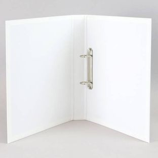 Ring binder, A4 white  | 2 D-ring mechanism   | cardboard|PP  | 25 mm