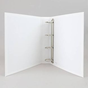 Ring binder, A4 white  | 4 D-ring mechanism   | cardboard|PP  | 40 mm