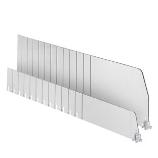 Shelf divider "Flexible" without stop, transparent 