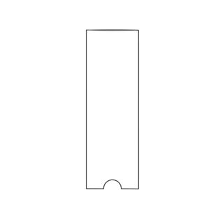 Adhesive label pockets, short edge open 25 x 75 mm 