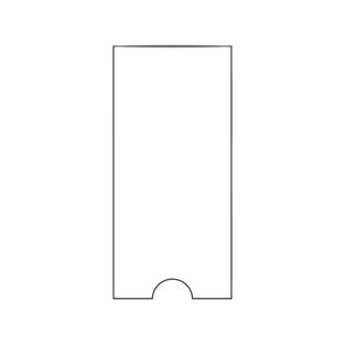 Adhesive label pockets, short edge open 35 x 75 mm 