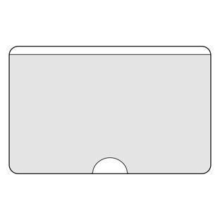 Business card pockets, self-adhesive, PP foil 95 x 60 mm  | thumb slot on the closed long edge 