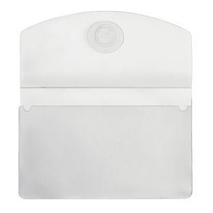 Business card pockets, self-adhesive (partially), PP foil, 105 x 60 mm, with flap 