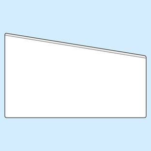 Rectangular pockets, self-adhesive, 217 x 130/95 mm  | long edge  | without filling level  | PP 