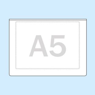 Rectangular pockets, self-adhesive, A5  | long edge  | with filling level  | PP 