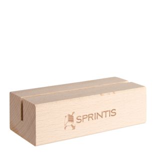 Card holder MODUL with engraving 100 mm | beech wood  | double-sided on the long side 