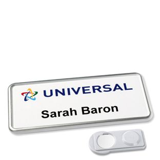Name badge Icon® "Quick Print"  stainless steel  | smag® magnet 