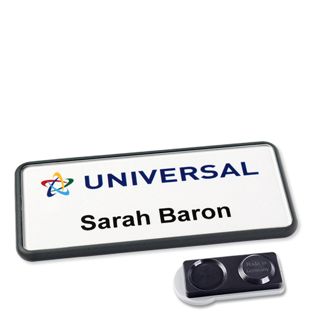 Name badge Icon® "Quick Print"  anthracite  | smag® magnet, extra strong 