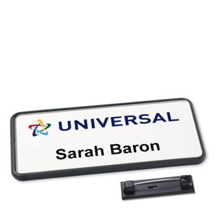 Name badge Icon® "Quick Print"  anthracite  | stainless steel pin 