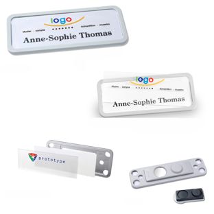 Jmenovky office quick-print, magnet Magnet smag®, extra silný | černá | 75 x 37 mm