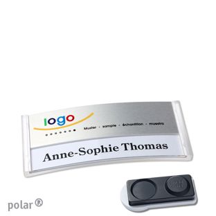 Name badges polar® alu-print magnet smag® magnet, extra strong | null | null | 65 x 30 mm