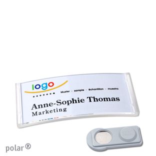 Name badges polar® quick-print magnet smag® Magnet | transparent | 65 x 30 mm