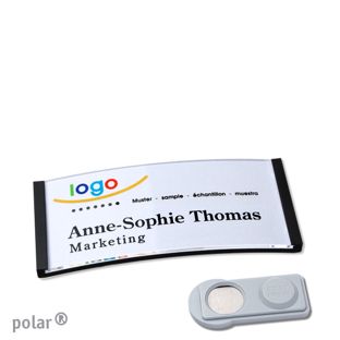 Jmenovky polar® quick-print, magnet Magnet smag® | černá | 65 x 30 mm