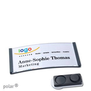 Jmenovky polar® quick-print, magnet Magnet smag®, extra silný | antracitová | 65 x 30 mm