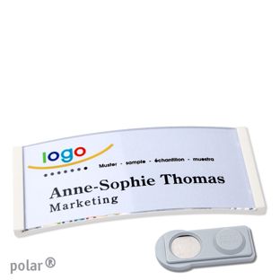 Jmenovky polar® quick-print, magnet Magnet smag® | bílá | 74 x 34 mm