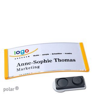 Jmenovky polar® quick-print, magnet Magnet smag®, extra silný | žlutá | 74 x 34 mm