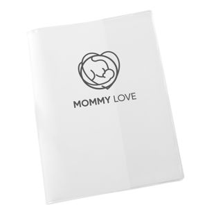 Covers for maternity records, custom-made 1-coloured | Open format: 180 x 260 mm Closed format: 180 x 130 mm | Screen printing | transparent | soft PVC | null