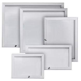 Notice board, indoor and outdoor, weatherproof, silver 