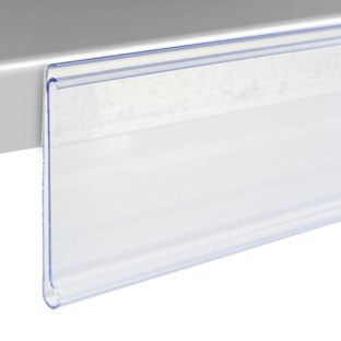 Data strips DBR, self-adhesive, with grip edge 18 mm | 100 mm | transparent  | for sticking (foam adhesive tape) 