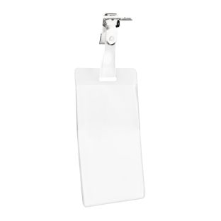 ID pockets for credit cards, portrait, with ID lever clips 