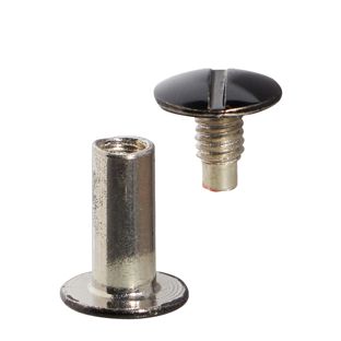 Knihařské šrouby, černě lakované 10 mm