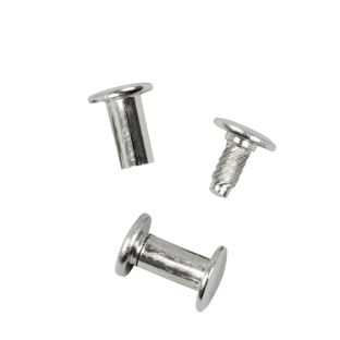 Binding screws with hammertop, nickel-plated 13 mm