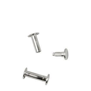 Binding screws with hammertop, nickel-plated 17 mm