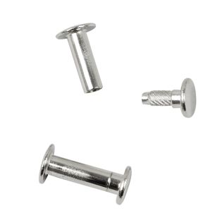 Binding screws with hammertop, nickel-plated 19 mm