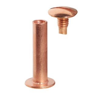 Binding screws, copper-plated 20 mm