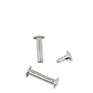 Binding screws with hammertop, nickel-plated 20 mm