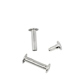 Binding screws with hammertop, nickel-plated 22 mm