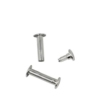 Binding screws with hammertop, nickel-plated 23 mm
